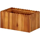 Markenlos Hochbeet aus Akazienholz 50 x 30 x 25 cm