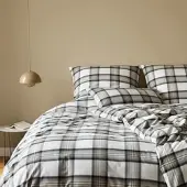 Elegante Soft-Flanell Bettwäsche Westminster tannengrün 200x220 cm + 2x 80x80 cm - grün