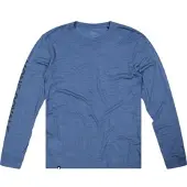 Mons Royale Mens Zephyr Merino Tencel Long Sleeve steel blue (911) XL
