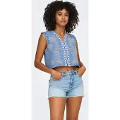 ONLY Jeans-Weste in Blau - S