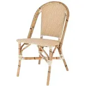 Jan Kurtz OUI Stuhl aus Rattan mit Kunststoffgeflecht cappuccino-weiß