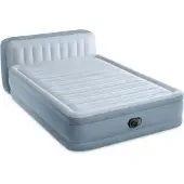 Intex 64450ND Luftbett DuraBeam Headboard Queen 236x152x86cm mit Pumpe Gästebett