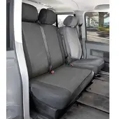 Walser, Robert Transporter Sitzbezüge Universalgröße, Autoschonbezug für Doppelbank hinten + 2 Kopfstützenbezüge, Auto Sitzbezüge aus Premium Jacquard, Doppelbankbezug Transporter, Auto Sitzauflagen für Van