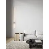Nova Luce TIEN LED Wandleuchte Schwarz 20W Warmweiss 1,5x8,3x120cm 9081105