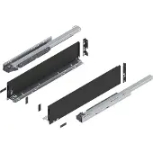Blum LEGRABOX pure SET Höhe K, BLUMOTION S, 40kg, NL 600, Carbonschwarz