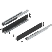 Blum LEGRABOX pure SET Höhe M, BLUMOTION S, 70kg, NL 600, Carbonschwarz