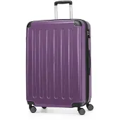 Hauptstadtkoffer - Alex - Großer Hartschalen-Koffer mit Rollen Trolley XL Rollkoffer Dehnfalte Reisekoffer 120L, TSA-Schloss,Aubergine