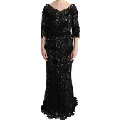 Dolce&Gabbana Florales Spitzen-Maxi-Kleid Stil Sig60574