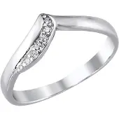 Trendor 21806 Damenring Silber 925 Rhodiniert Zirkonia-Ring