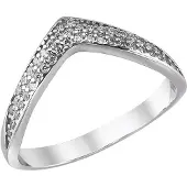 Trendor 21802 Damenring 925 Silber Rhodiniert mit Zirkonia