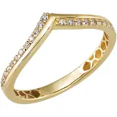 Trendor 21830 Damenring Gold 333/8K Zirkonia-Ring