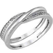 Trendor 21798 Damenring 925 Silber Rhodiniert Zirkonia-Ring