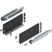 Blum LEGRABOX pure SET Höhe C, BLUMOTION S, 40Kg, NL 400, Carbonschwarz