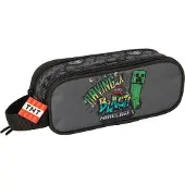 Safta Double Minecraft Graffiti Mäppchen Grau Mann Grau One Size