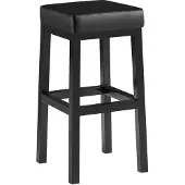 CLP Barhocker Taylor Sitzhöhe 78 cm mit Kunstlederbezug und schwarzem Metallgestell | Farbe schwarz