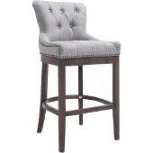 CLP Barhocker Lakewood Stoff, Antik dunkel hellgrau