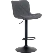 CLP Barhocker Emma höhenverstellbar und 360 drehbar | schwarz Farbe schwarz Material Stoff