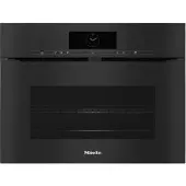 Miele H 7840 BMX Griffloser Kompakt-Backofen mit Mikrowelle 11106020, Obsidianschwarz
