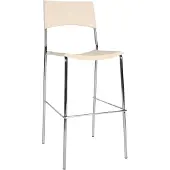 CLP Barhocker Genua mit Kunststoffsitz und Metallgestell creme