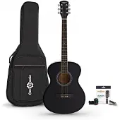 Gear4Music Student Akustikgitarre mit Zubehörset von Schwarz