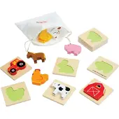Bigjigs Toys Bauernhof Fühlen und Finden