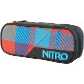 Nitro Pencil Case Federmäppchen Plaid Red Blue