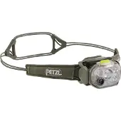 Petzl - Kopflampe für Bergsteigen und Skitourengehen - Swift RL Jungle Green - Khaki
