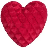 Magma Heimtex Magma-Heimtex Sofakissen Fluffy Hearts, rot, mit Plüschbezug, 35x40 cm