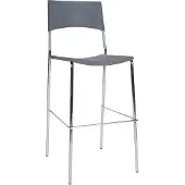 CLP Barhocker Genua mit Kunststoffsitz und Metallgestell grau