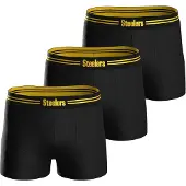 NFL Herren Boxershorts, 3er Pack - Teams, Boxers, Football, Logo, Baumwollmischung