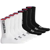 FC Barcelona Unisex Socken, 7er Pack - Tennis Socks, Schriftzug-Logo, Baumwollmischung, einfarbig
