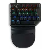MediaRange MRGS100, Kabelgebunden, USB, Mechanischer Switch, QWERTZ, RGB-LED, Schwarz, Silber