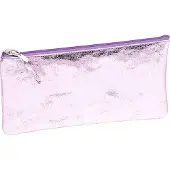 Clairefontaine 4x Céleste Flaches Schlampermäppchen Leder 22x11cm rosa 410102C