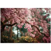 WALLARENA FOTOTAPETE Blumen Bäume Rosa 350x250 cm