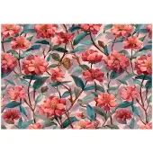 WALLARENA FOTOTAPETE Blumen Abstrakt Rot 150x105 cm