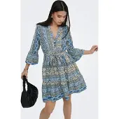 ONLY Tunikakleid "ONLSINA LIFE 3/4 SHORT DRESS NOOS WVN" mit Volant