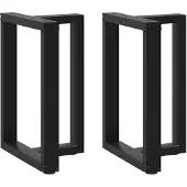 vidaXL Esstischbeine T-Form 2 Stk. Schwarz 60x35x(72-73) cm Stahl