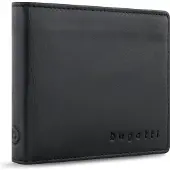 Bugatti Geldbörse Leder RFID Portemonnaie Querformat Geldbeutel Herren schwarz 49326401