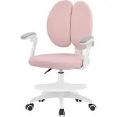 ML-Design Kinderschreibtischstuhl ergonomisch, 95-107 cm, Rosa, 360° Drehbarer Schreibtischstuhl Kinder, Höhenverstellbarer Jungendstuhl Kinderstuhl