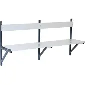 Sypro Wandbank, Alu, 2000 mm breit, anthrazit (RAL 7016)