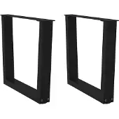 vidaXL Couchtischbeine V-Form 2 Stück Schwarz 60x(42-43,3) cm Stahl