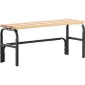 Sypro Umkleidebank, Stahlrohr/Holz, einfach, 1015 mm breit, anthrazit