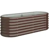 Furnicato Hochbeet Verzinkter Stahl 114x40x36 cm Braun