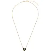 Tory Burch Halskette Kira Enamel Pendant Necklace 90549 Goldfarben