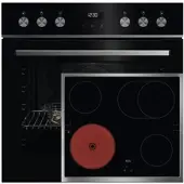 AEG FHHS25B02 (OU5PE40SK + TA64RAS6XB) Herdset groß AutoClean mit 60 cm Glaskeramik Kochfeld (Versandkostenfrei)