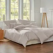 Cotonea Bio-Satin Bettwäsche Classic 135x200 cm + 80x80 cm | kaschmir - beige