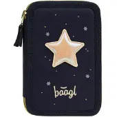 Baagl Etui Einhorn Gold 3-Reißverschlüsse