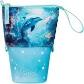 Baagl Federmäppchen Mädchen Stifteetui Kinder Federtasche Schule - Delfin