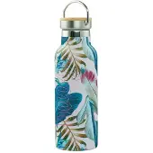 Baagl Thermoflasche mit Bambusdeckel Leafs 500 ml