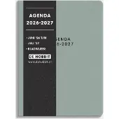 De Hobbit Pocket Kalender 2026-2027 A6 Lederoptik Aqua